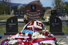 MOD-SAF delegation attends ceremony to mark death anniversary of Second Lieutenant Leovac in Pljevlja