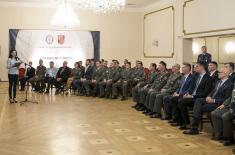 Minister Vučević attends ceremony marking Military Sports Day