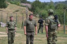 Minister Gašić arrives at Debela Glava Base