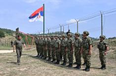 Minister Gašić arrives at Debela Glava Base