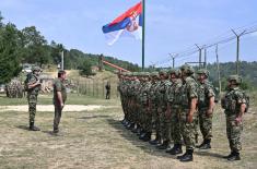 Minister Gašić arrives at Debela Glava Base