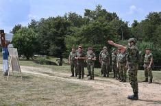 Minister Gašić arrives at Debela Glava Base
