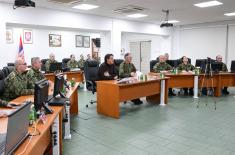 Ministar Gašić i general Mojsilović obišli Operativni centar sistema odbrane