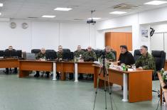 Ministar Gašić i general Mojsilović obišli Operativni centar sistema odbrane