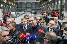 President Vučić visits “Complex Combat Systems” in Kuršumlija