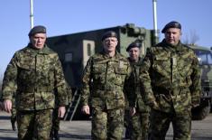 Обилазак дежурне јединице за заштиту ваздушног простор
