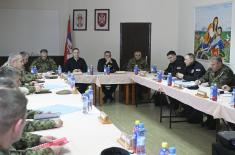 Minister Stefanović, Minister Vulin and General Mojsilović discuss situation in Ground Safety Zone  