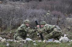 Теренска обука сталног састава Команде за обуку и војника на служењу војног рока