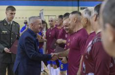 Military veterans’ indoor soccer exhibition match played