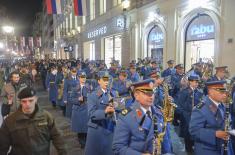 Promenadni defile Reprezentativnog orkestra Garde u Beogradu