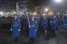 Promenadni defile Reprezentativnog orkestra Garde u Beogradu