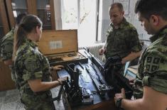 Soldiers undergoing logistics training
