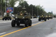 Увежбавање за војну параду „Снага јединства“