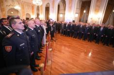 Пријем министра одбране и начелника Генералштаба поводом новогодишњих и божићних празника