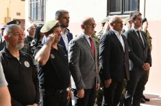 Minister Vučević unveils memorial plague, lays wreath at war volunteer Janoš Rauk’s grave