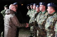 Ministar Vučević u novogodišnjoj noći obišao dežurnu jedinicu PVO