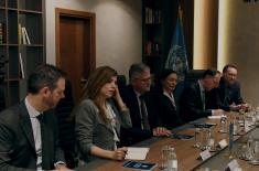 Minister Vučević meets with UN Under-Secretary-General for Peace Operations Lacroix and Special Representative of UN Secretary-General Ziadeh