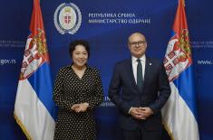 Sastanak ministra Vučevića sa odlazećom ambasadorkom Kine Čen Bo