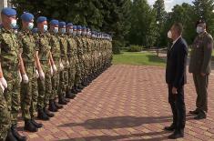 Minister Vulin Visited Members of the Guard of the Serbian Armed Forces in Moscow 