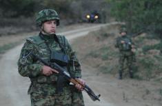 Defence Minister Zoran Djordjevic and Minister of Justice Nela Kuburovic visit Joint Military and Police Force on the border with Bulgaria