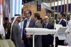 President Vučić and Sheikh bin Zayed at “Yugoimport-SDPR“ stand