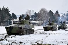 Training on Self-Propelled Howitzers Gvozdika