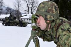 Training on Self-Propelled Howitzers Gvozdika