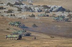 Exercise at Pešter training ground