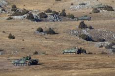 Exercise at Pešter training ground