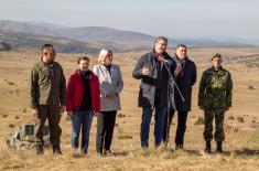 Exercise at Pešter training ground