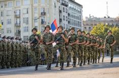 Dress rehearsal for youngest officers’ promotion ceremony