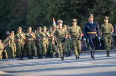 Dress rehearsal for youngest officers’ promotion ceremony