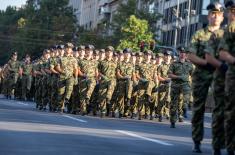 Dress rehearsal for youngest officers’ promotion ceremony