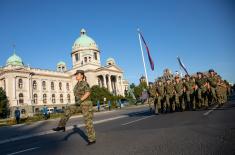 Dress rehearsal for youngest officers’ promotion ceremony