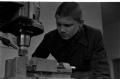 "Teleoptic" in Zemun, students of the industrial school in workshops and in class (1951)