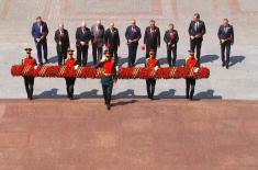 Members of The Guard of the Serbian Armed Forces at the Victory Day Parade in Moscow