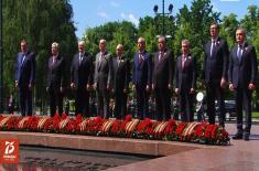 Members of The Guard of the Serbian Armed Forces at the Victory Day Parade in Moscow