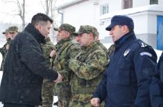 Defence Minister on Christmas with Joint Force on border with Bulgaria