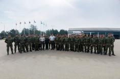 Deputy Chief of General Staff Major General Petar Cvetković with Tankmen and Military Drivers at the Training Area Alabino near Moscow 