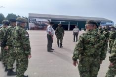 Deputy Chief of General Staff Major General Petar Cvetković with Tankmen and Military Drivers at the Training Area Alabino near Moscow 