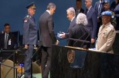 Posthumous UN award for Lieutenant Colonel Dejan Stanković