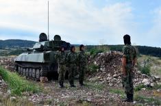 Military volunteers at training camp