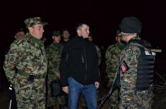 Minister of Defence and Chief of General Staff visit Joint Police and Military Force in Miratovac field