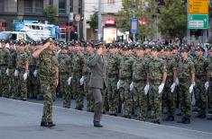 Dress rehearsal for Serbian Armed Forces youngest officers