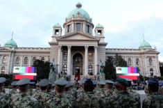 Dress rehearsal for Serbian Armed Forces youngest officers