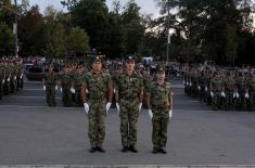 Dress rehearsal for Serbian Armed Forces youngest officers