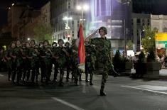 Dress rehearsal for Serbian Armed Forces youngest officers