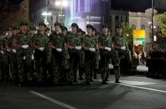 Dress rehearsal for Serbian Armed Forces youngest officers