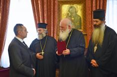 Vulin with Archbishop of Greece - Kosovo and Metohija are the Serbian Acropolis