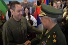 Ministers Vulin and Shoygu at the closing of the Army Games International in Russia